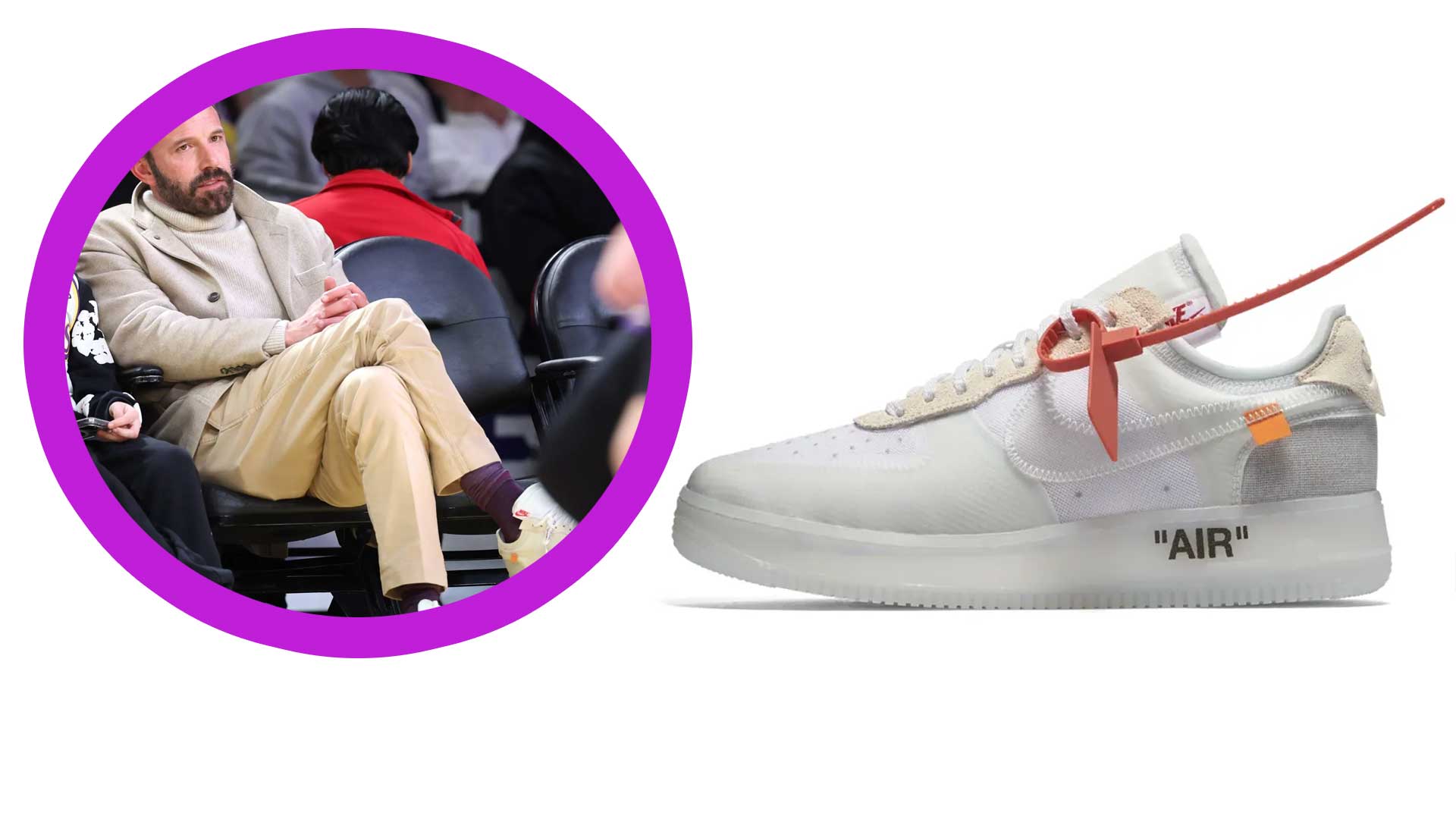 Ben Affleck in Off-White x Nike Air Force 1