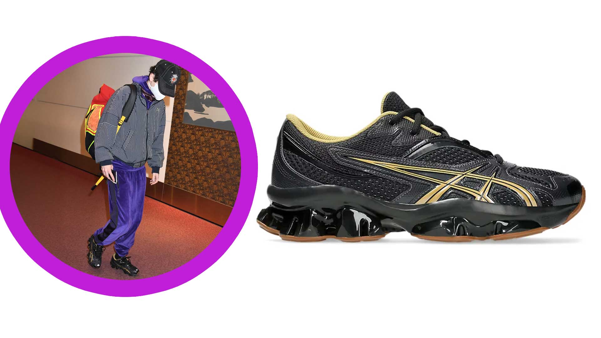 Timothée Chalamet in Kiko Kostadinov x Asics Gel-Quantum Zientzia