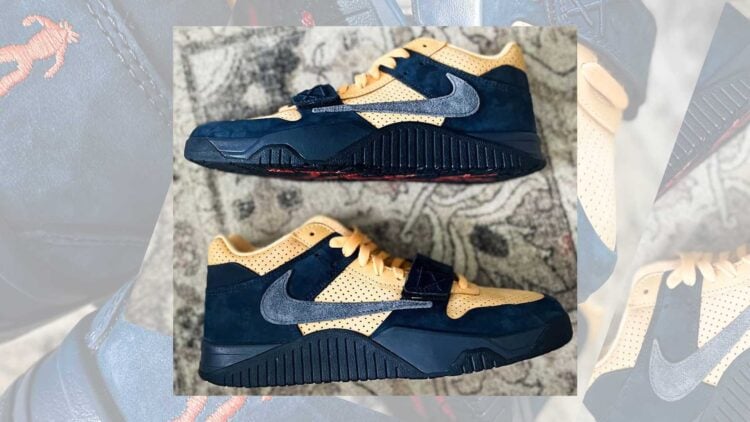 Travis Scott x Jordan Jumpman Jack Gold Navy