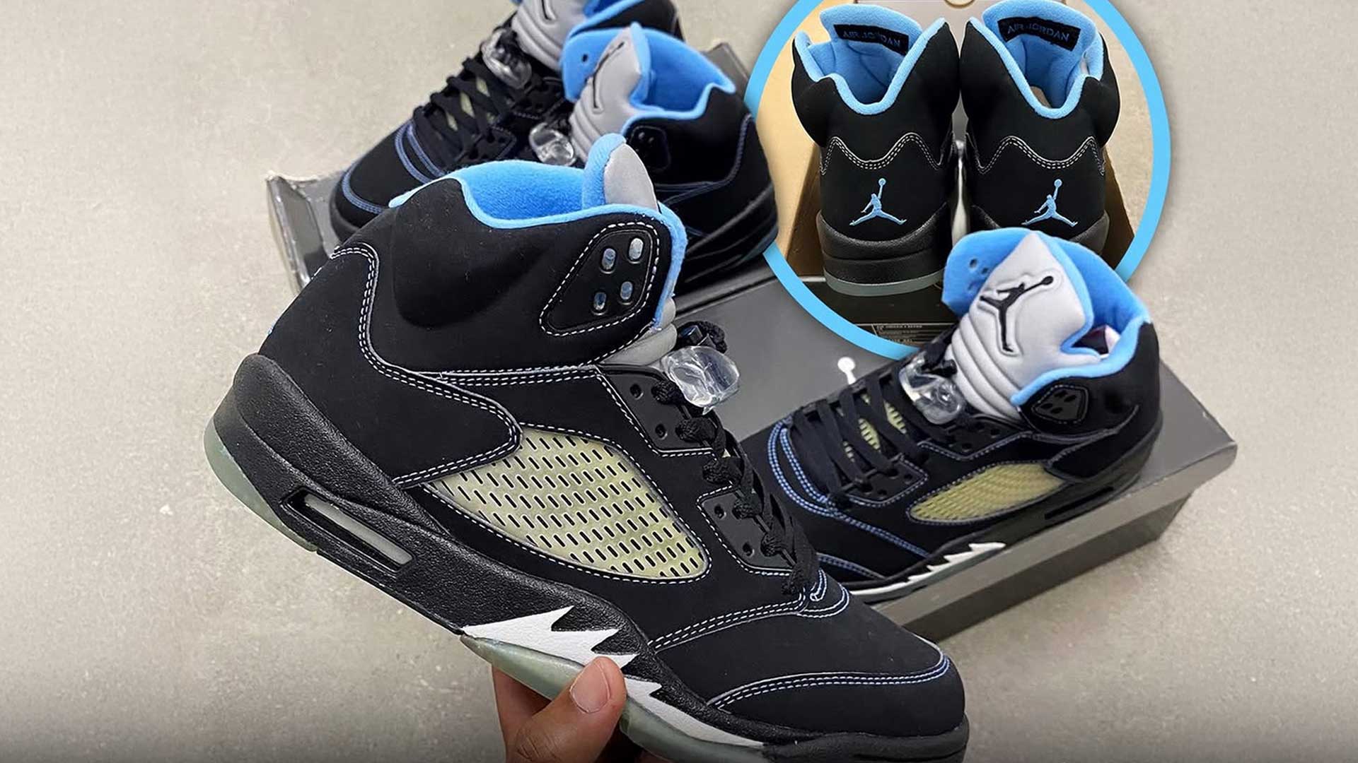 Air Jordan 5 "Black/University Blue"