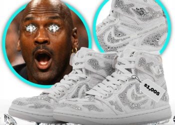 Swarovski Air Jordan 1 Vast Grey