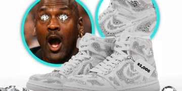 Swarovski Air Jordan 1 Vast Grey