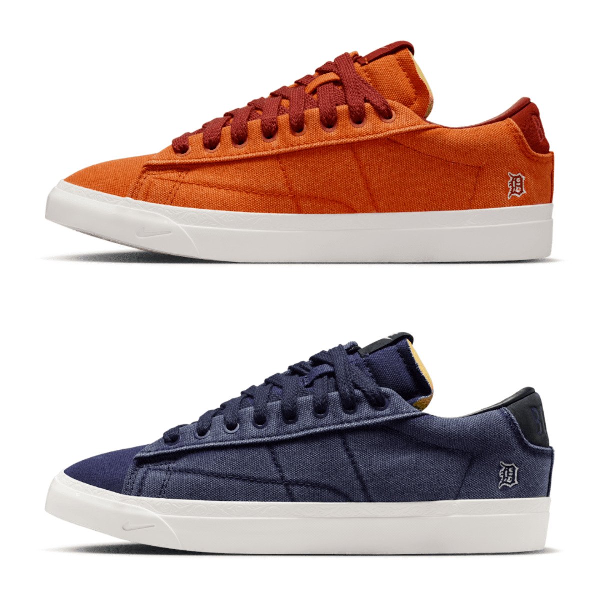 Nike Book Blazer “Campfire Orange” and “College Navy”