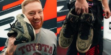 NASCAR Driver Tyler Reddick Camouflage Snakeskin Air Jordan 4 PE