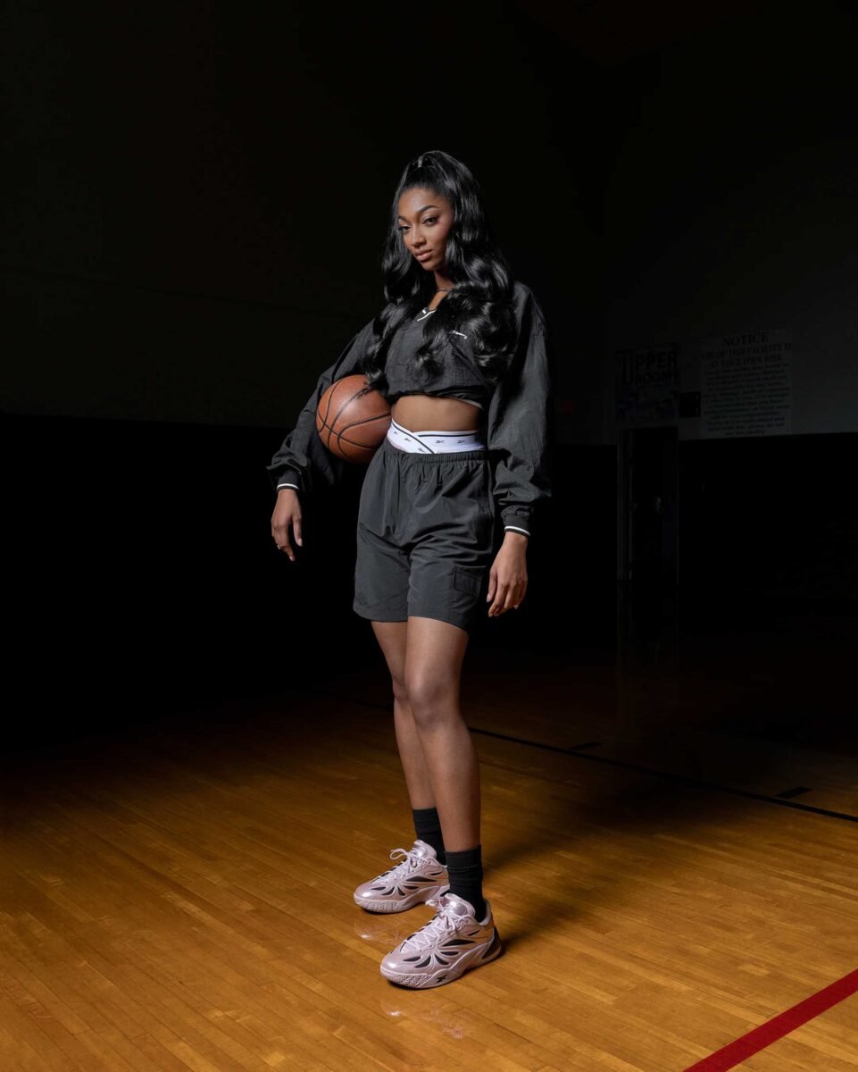 The Reebok Angel Reese 1 'Rose Dust' colorway