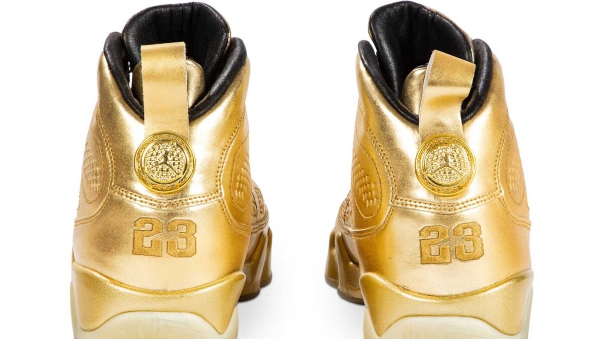 Usher Air Jordan 9 Gold PE Sneakers