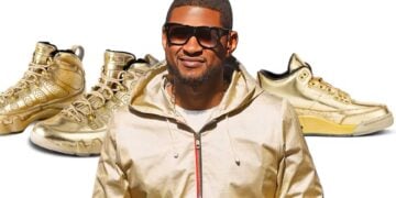 Usher Gold air jordan Sneakers