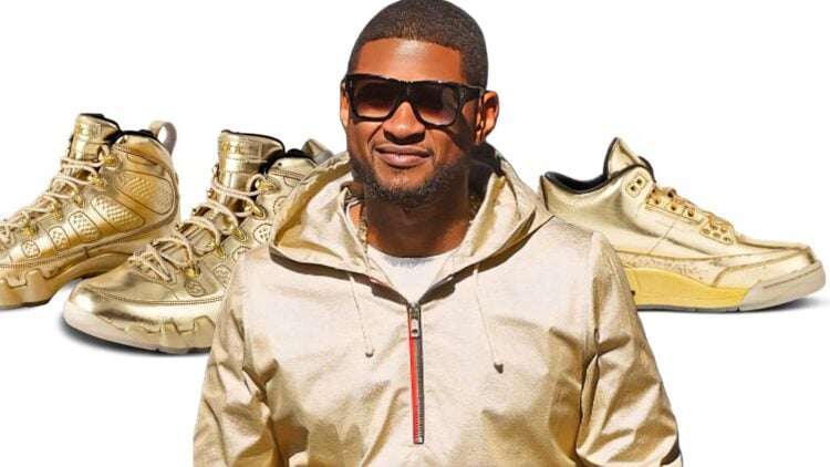 Usher Gold air jordan Sneakers