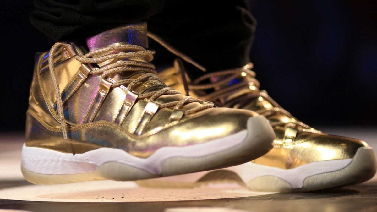 Usher Wore The Air Jordan 11 Gold At iHeartRadio Festival