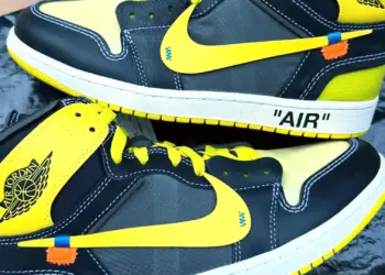 Off-White Jordan 1 Black Lightning sample