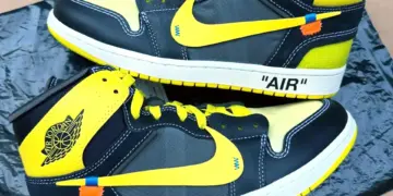 Off-White Jordan 1 Black Lightning sample