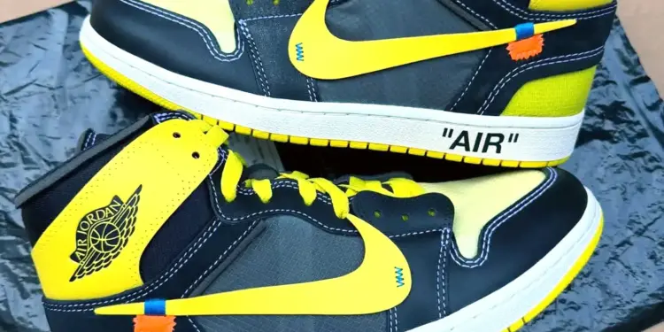 Off-White Jordan 1 Black Lightning sample