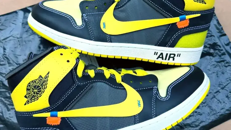 Off-White Jordan 1 Black Lightning sample
